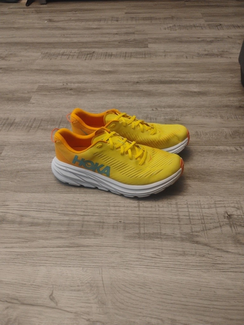 HOKA Rincon 3 Yellow Running Shoes - Lightweight Comfort Men's Size 13D